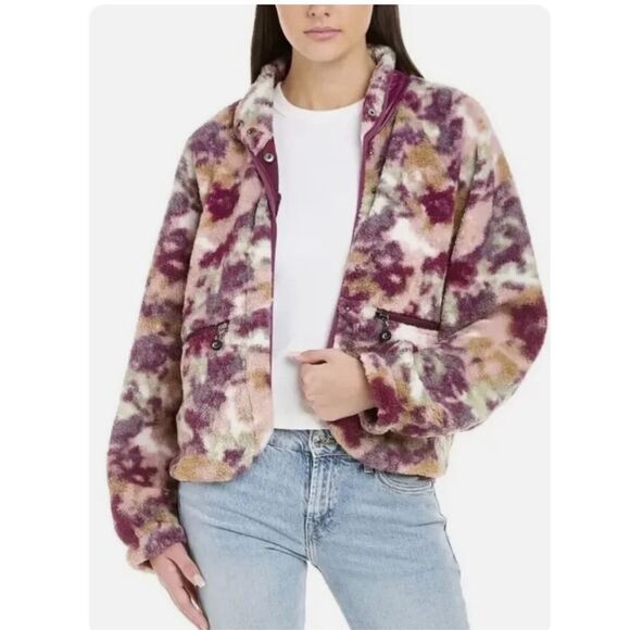 Johnny Was Calme Tie-Dye Fleece Jacket Women’s Multicolor Size Large - Picture 1 of 9